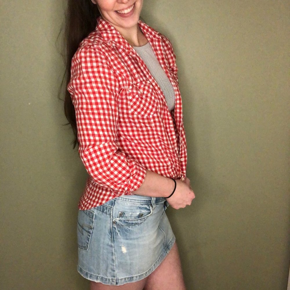 Old Navy Button Down Checkered Shirt